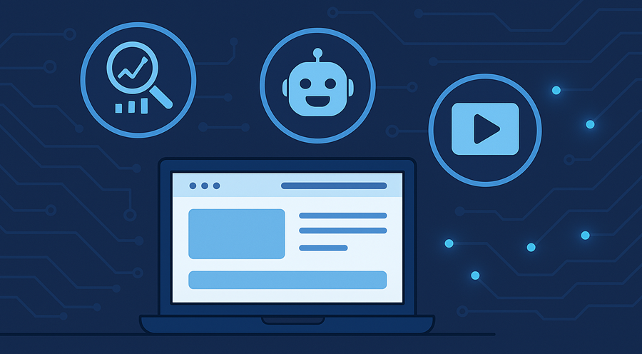 services robot computer screen