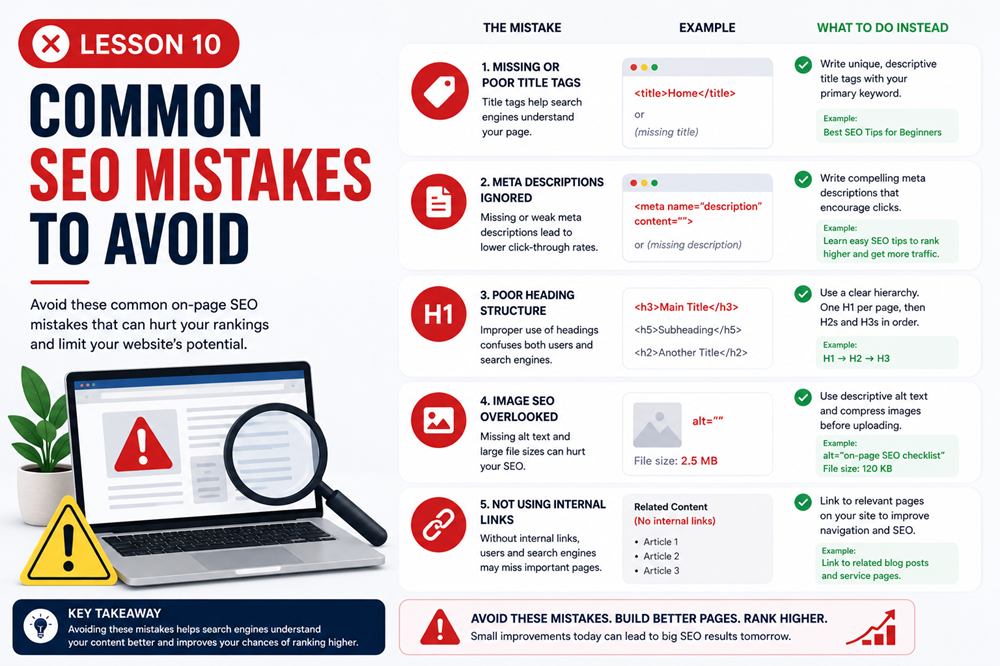 Lesson 10: Common SEO Mistakes to Avoid