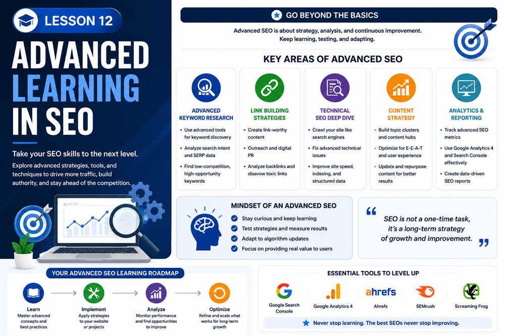 Lesson 12: Advanced Learning In SEO