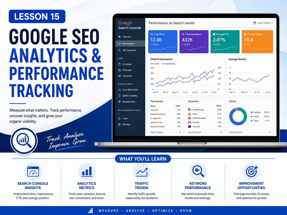 Lesson 15: Google SEO Analytics and Performance Tracking