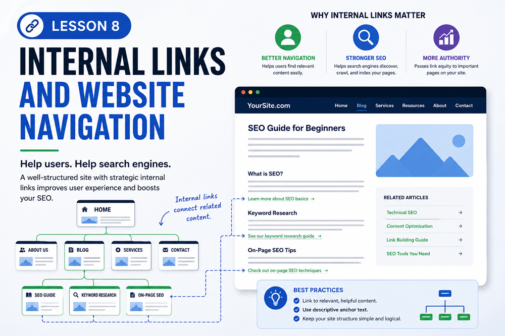Lesson 8: Internal Links and Website Navigation